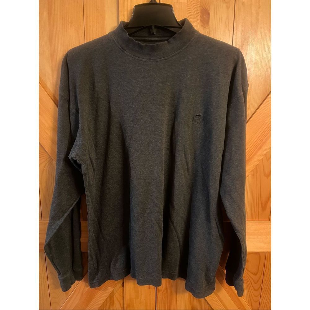 Pebble Beach Mock Neck Long Sleeve Pullover Shirt Size Med (1329)